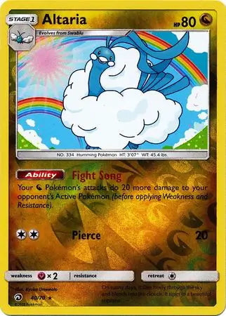 Dragon Majesty Altaria #40/70 reverse holo